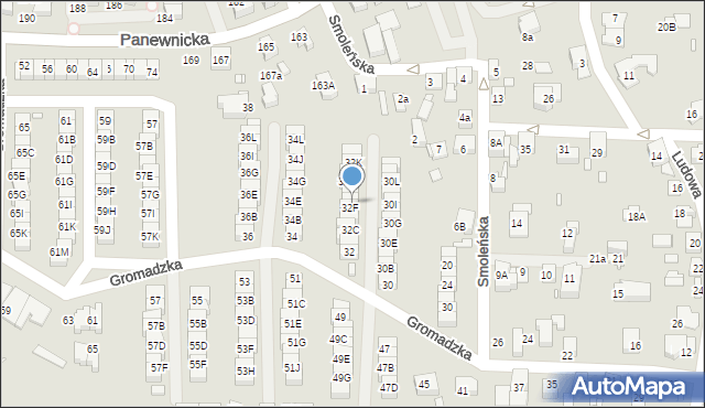 Katowice, Gromadzka, 32G, mapa Katowic