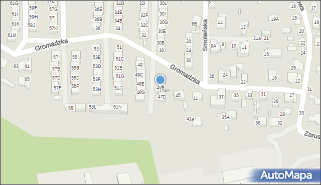 Katowice, Gromadzka, 47C, mapa Katowic