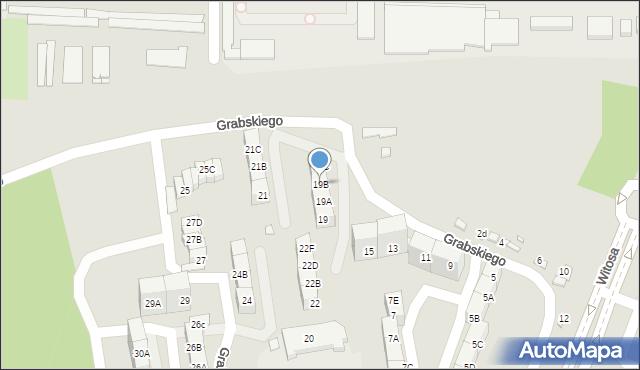 Katowice, Grabskiego Władysława, 19B, mapa Katowic