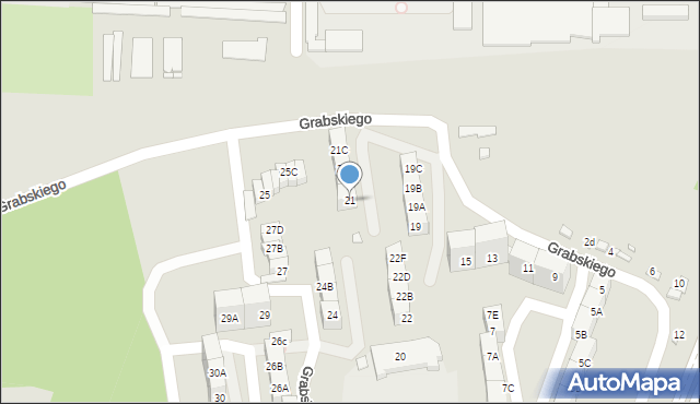 Katowice, Grabskiego Władysława, 21, mapa Katowic