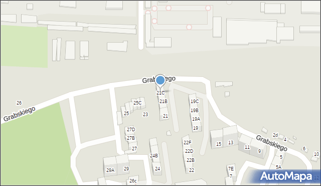 Katowice, Grabskiego Władysława, 21C, mapa Katowic