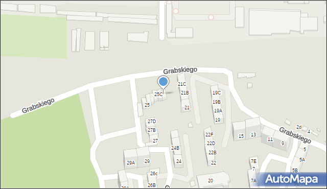 Katowice, Grabskiego Władysława, 25D, mapa Katowic