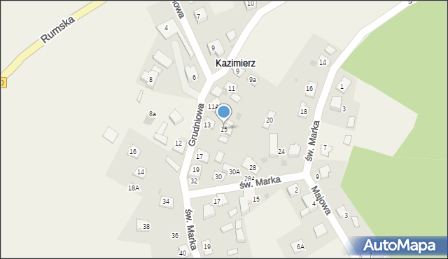 Kazimierz, Grudniowa, 15, mapa Kazimierz