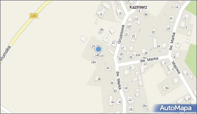 Kazimierz, Grudniowa, 18, mapa Kazimierz