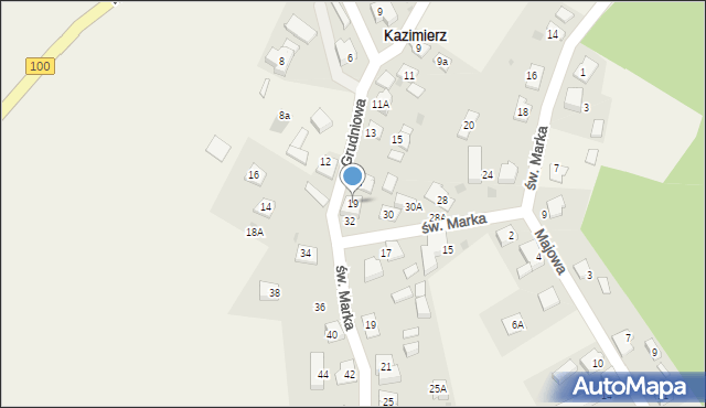 Kazimierz, Grudniowa, 19, mapa Kazimierz