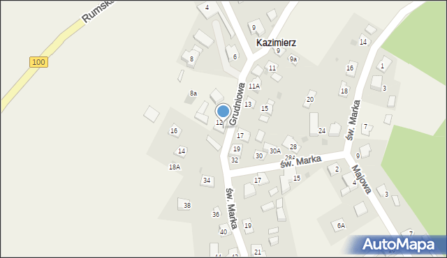 Kazimierz, Grudniowa, 20, mapa Kazimierz