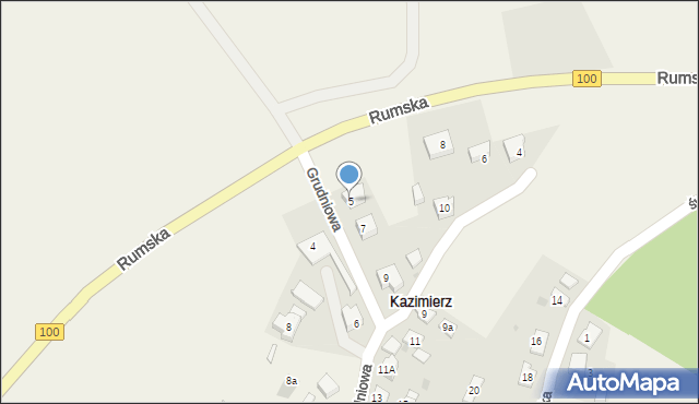 Kazimierz, Grudniowa, 5, mapa Kazimierz