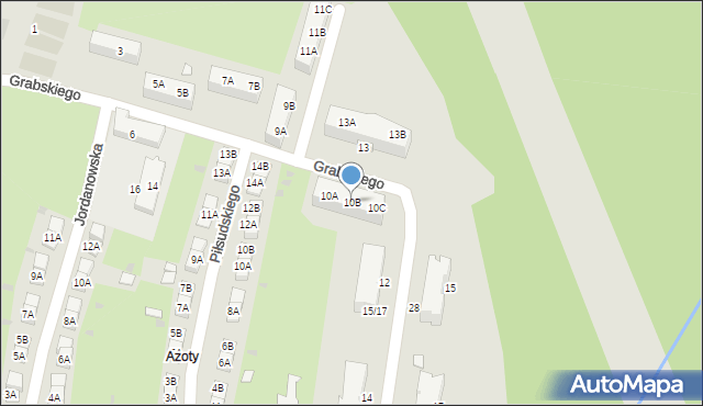 Kędzierzyn-Koźle, Grabskiego Władysława, 10B, mapa Kędzierzyna-Koźle