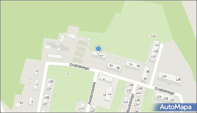 Kędzierzyn-Koźle, Grabskiego Władysława, 3a, mapa Kędzierzyna-Koźle