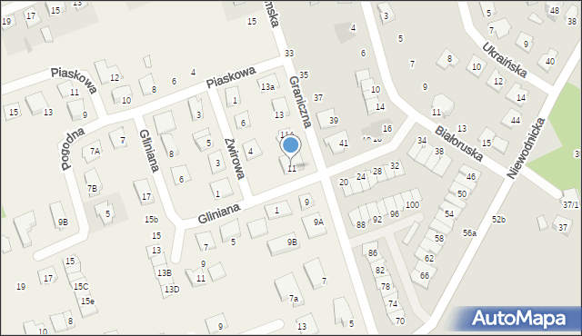 Klepacze, Graniczna, 11, mapa Klepacze