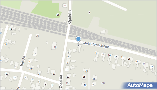 Kluczbork, Grota-Roweckiego Stefana, gen., 2, mapa Kluczbork