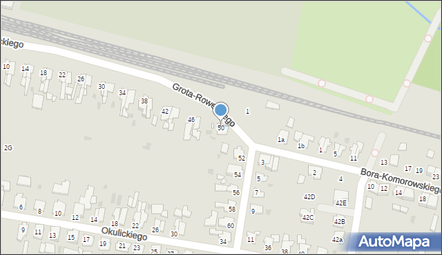 Kluczbork, Grota-Roweckiego Stefana, gen., 50, mapa Kluczbork
