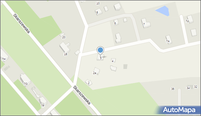 Kokoszkowy, Grzybka Józefa, dh., 3, mapa Kokoszkowy