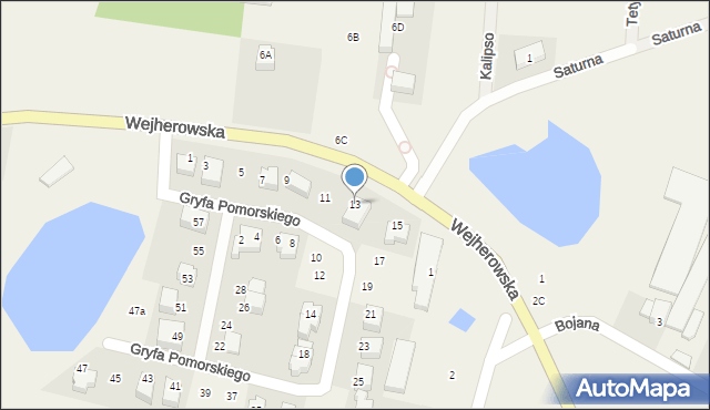 Koleczkowo, Gryfa Pomorskiego, 13, mapa Koleczkowo