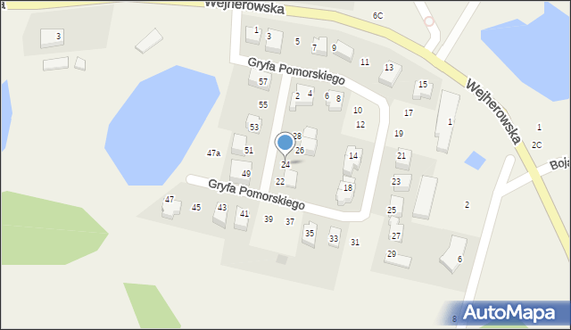 Koleczkowo, Gryfa Pomorskiego, 24, mapa Koleczkowo