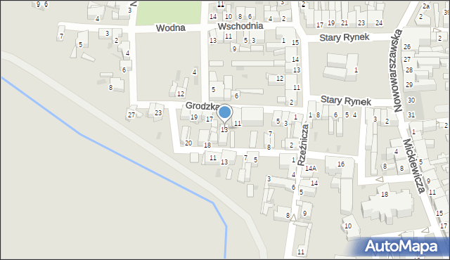 Koło, Grodzka, 13, mapa Koło