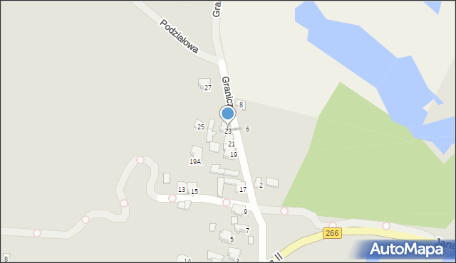 Konin, Graniczna, 23, mapa Konina