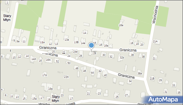 Końskie, Graniczna, 28a, mapa Końskie