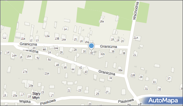 Końskie, Graniczna, 32, mapa Końskie