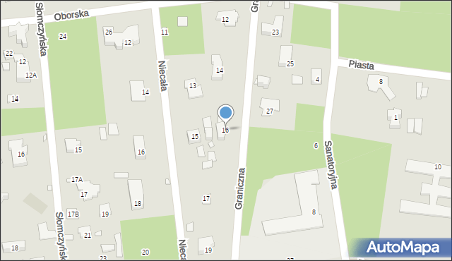 Konstancin-Jeziorna, Graniczna, 16, mapa Konstancin-Jeziorna