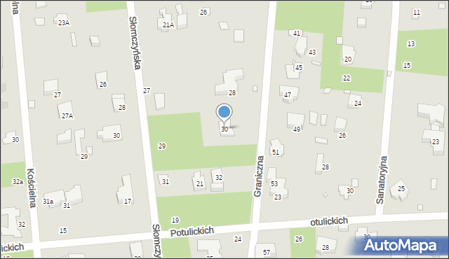 Konstancin-Jeziorna, Graniczna, 30, mapa Konstancin-Jeziorna