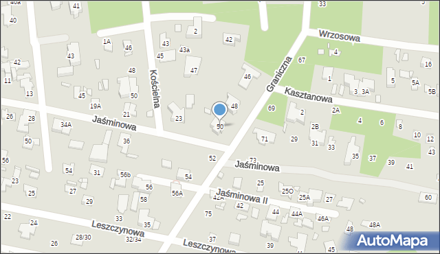 Konstancin-Jeziorna, Graniczna, 50, mapa Konstancin-Jeziorna
