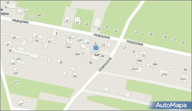 Konstancin-Jeziorna, Graniczna, 84B, mapa Konstancin-Jeziorna