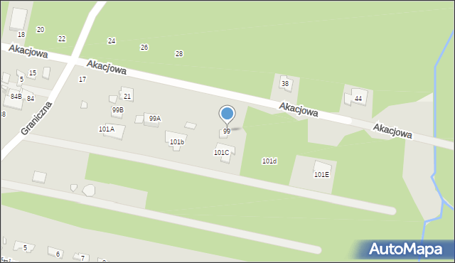 Konstancin-Jeziorna, Graniczna, 99, mapa Konstancin-Jeziorna
