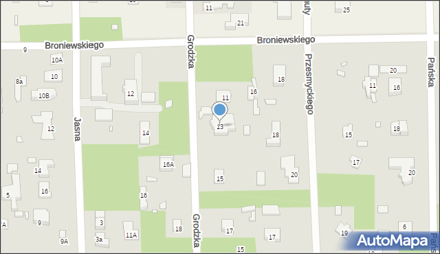 Konstancin-Jeziorna, Grodzka, 13, mapa Konstancin-Jeziorna