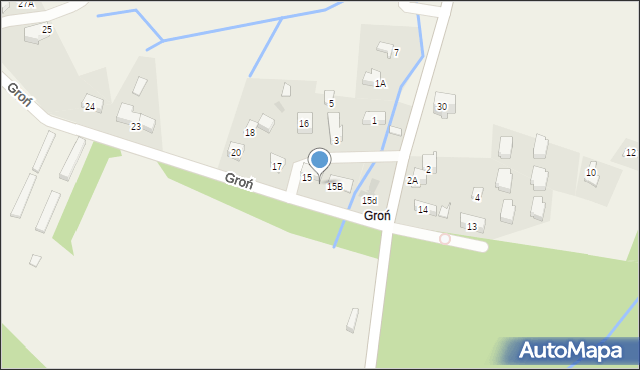 Kościelisko, Groń, 15A, mapa Kościelisko