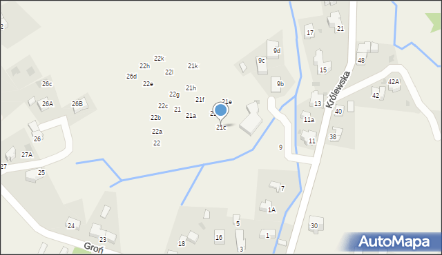 Kościelisko, Groń, 21c, mapa Kościelisko