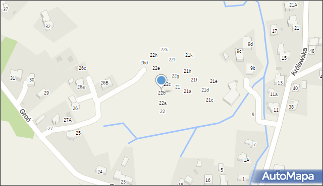 Kościelisko, Groń, 22b, mapa Kościelisko