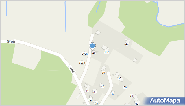 Kościelisko, Groń, 46a, mapa Kościelisko