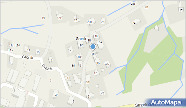 Kościelisko, Gronik, 16, mapa Kościelisko