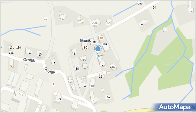 Kościelisko, Gronik, 16, mapa Kościelisko