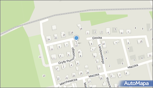 Kościerzyna, Gryfa Pomorskiego, 14, mapa Kościerzyna