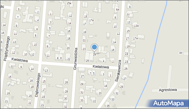 Kostrzyn, Grunwaldzka, 24, mapa Kostrzyn