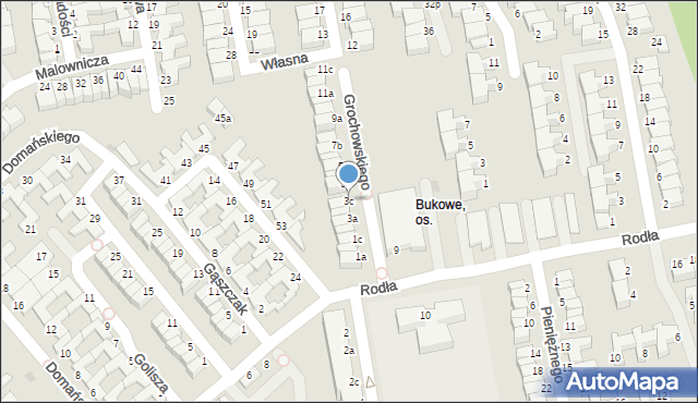 Koszalin, Grochowskiego Maksymiliana, ks., 3c, mapa Koszalina