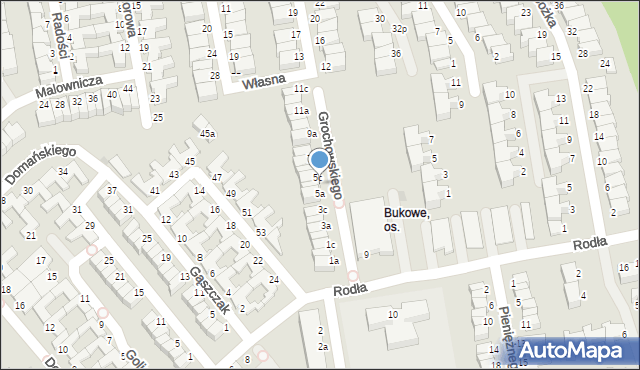 Koszalin, Grochowskiego Maksymiliana, ks., 5b, mapa Koszalina