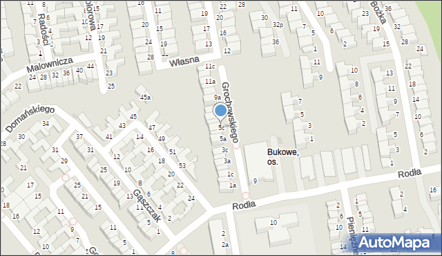 Koszalin, Grochowskiego Maksymiliana, ks., 5c, mapa Koszalina
