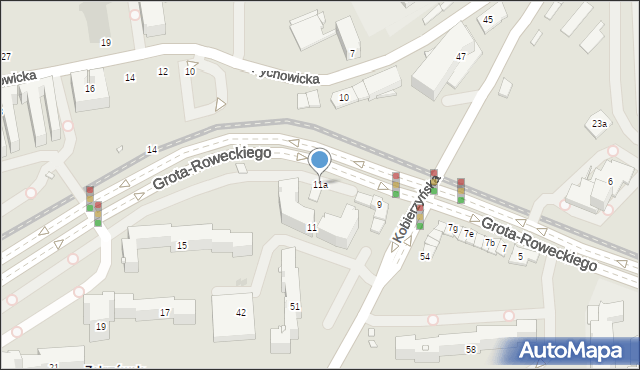 Kraków, Grota-Roweckiego Stefana, gen., 11a, mapa Krakowa