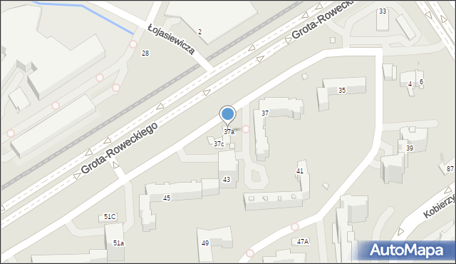 Kraków, Grota-Roweckiego Stefana, gen., 37a, mapa Krakowa