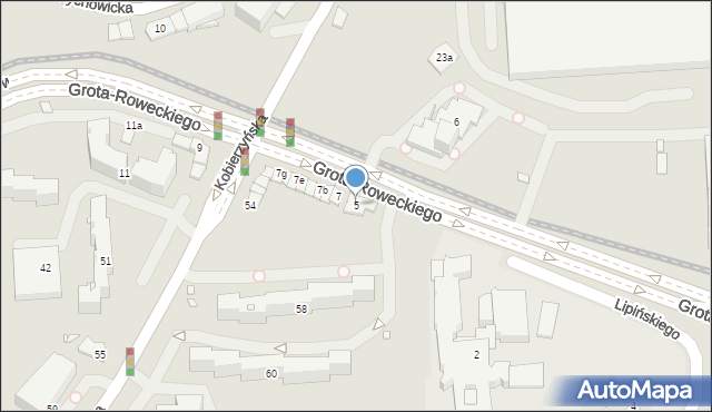 Kraków, Grota-Roweckiego Stefana, gen., 5, mapa Krakowa