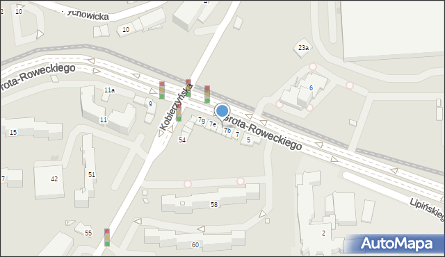 Kraków, Grota-Roweckiego Stefana, gen., 7c, mapa Krakowa