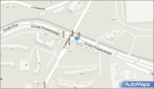 Kraków, Grota-Roweckiego Stefana, gen., 7g, mapa Krakowa