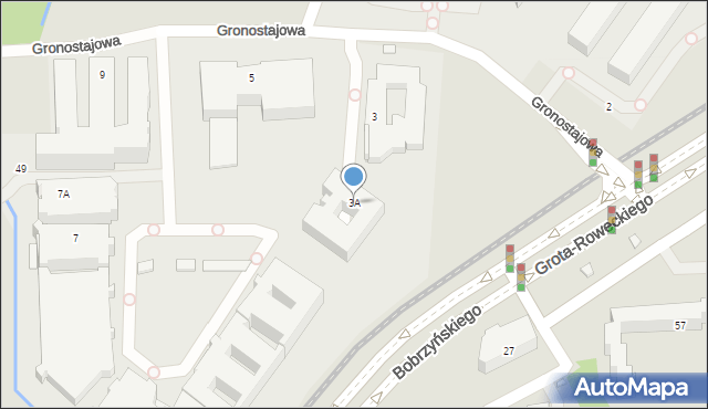 Kraków, Gronostajowa, 3A, mapa Krakowa