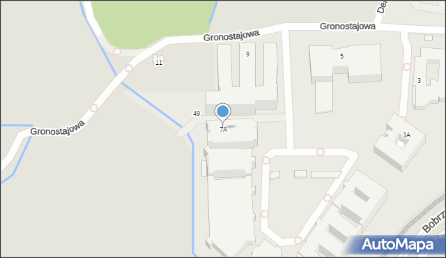 Kraków, Gronostajowa, 7A, mapa Krakowa