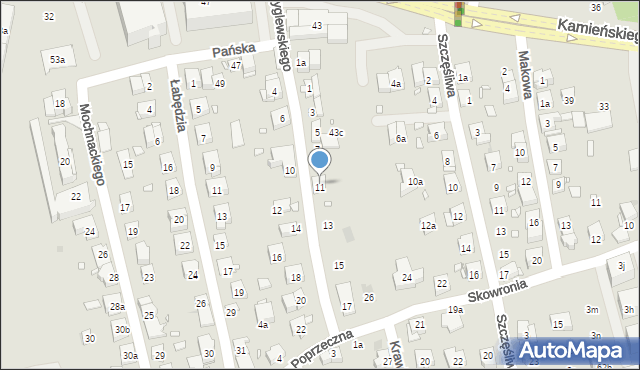 Kraków, Gryglewskiego Aleksandra, 11, mapa Krakowa