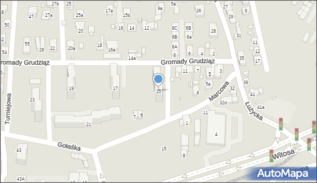 Kraków, Gromady Grudziąż, 15, mapa Krakowa