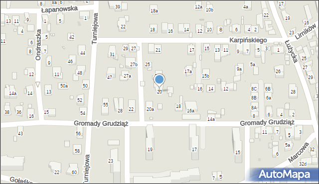 Kraków, Gromady Grudziąż, 20, mapa Krakowa